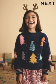 Blue Christmas Tree Jumper (3-16yrs) (N80413) | $48 - $57