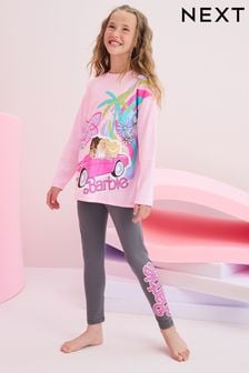 Pink & Grau - Barbie License 100% Cotton Pyjamas (3-12yrs) (N88754) | 25 € - 30 €