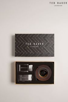 Braun - Ted Baker Newbey Leather Belt In A Box With Interchangeable Buckle (N90135) | 86 €
