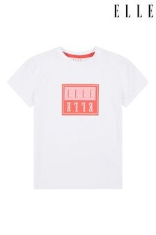 Elle Junior Girls White Block Logo T-Shirt (N90145) | $22 - $27