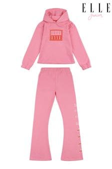 Elle Junior Girls Pink Tracksuit Set