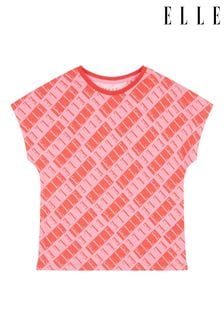 Camiseta roja con estampado integral para niñas Elle Junior (N90158) | 21 € - 25 €
