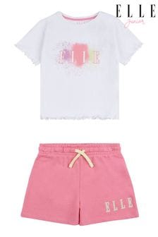 Elle Junior Girls White T-Shirt and Shorts Set (N90171) | HK$257 - HK$308