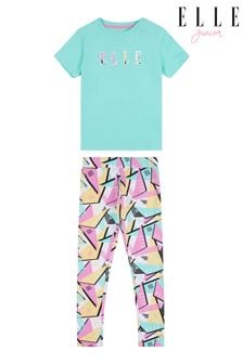 Elle Junior Girls Blue Geo T-Shirt and Leggings Set (N90188) | SGD 48 - SGD 58