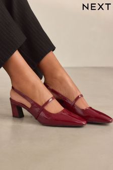 Red Forever Comfort® Square Toe Sling Back Heels (N90220) | €40