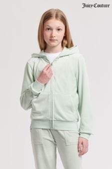 Juicy Couture Girls Tonal Velour Zip Through Hoodie (N94831) | €100 - €120