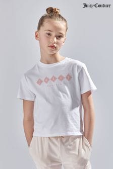 Белый - Белая футболка для девочек Juicy Couture (N94839) | €33 - €40