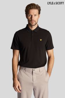 Lyle & Scott Golf Tech Black Polo Shirt (N94889) | SGD 106