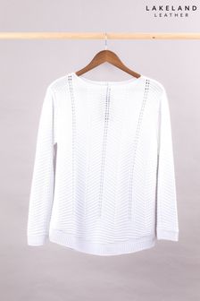 Lakeland Clothing Cleo Knitted White Jumper (N94902) | AED166