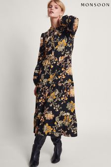 Monsoon Black Print Juliet Shirt Dress (N95108) | AED533