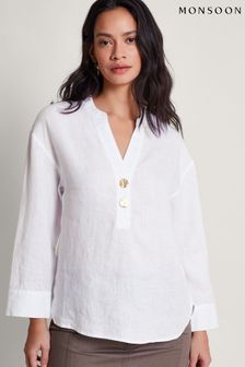 Monsoon White Button Camille Top (N95115) | 2,575 UAH