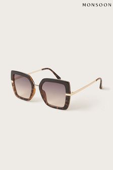Monsoon Schildpatt-Sonnenbrille mit Kontrastdesign (N95117) | 30 €