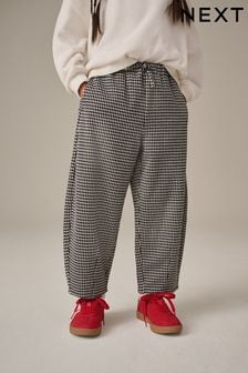 Black Barrel Leg Check Trousers (3-16yrs) (N95157) | LEI 132 - LEI 174