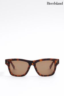 River Island Brown Wayfarer Tort Sunglasses (N95175) | €19