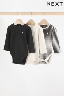 Black long sleeve baby vest hotsell