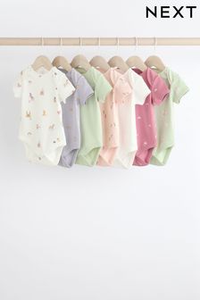 Multi 7 Pack Pastel Short Sleeve 100% Cotton Bodies (N95289) | $34 - $37