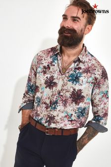 Joe Browns Pink Feather Floral Print Long Sleeve Shirt (N95320) | OMR23