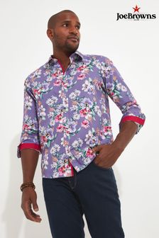 Joe Browns Purple Summer Floral Long Sleeve Shirt (N95340) | 274 SAR