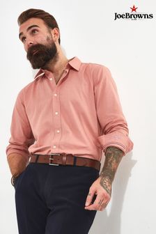 Joe Browns Orange Linen Blend Long Sleeve Shirt (N95350) | SGD 83