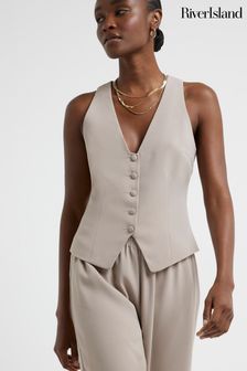 River Island Button Front Waistcoat
