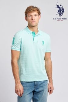 U.S. Polo Assn. Regular Fit Mens Pink Player 3 Pique Polo Shirt (N95631) | AED305