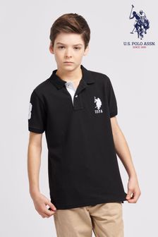 Črna - -U.s. Polo Assn. Modra fantovska polo majica iz pikeja Player 3 (N95694) | €46 - €55