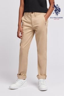 Naravna - -U.s. Polo Assn. Fantovske klasične chino hlače naravne barve (N95718) | €46 - €55