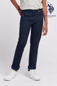 U.S. Polo Assn. Boys Core 5 Pocket Brown Trousers (N95746) | €50 - €60