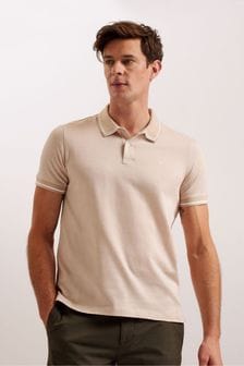 Natural - Ted Baker Slim Fit Helta Short Sleeve Polo Shirt (N95908) | 99 €
