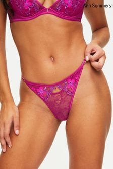 Ann Summers Pink Sumptuous Floral Lace Tanga Thong (N95927) | $33