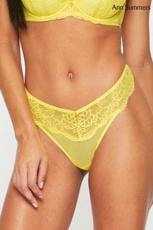 Ann Summers Yellow Sexy Lace Planet Thong (N95937) | 38 SAR