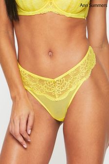 Ann Summers Yellow Sexy Lace Planet Thong