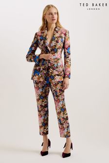 Ted Baker Madonia Printed Single Breasted Tailored Multi Blazer