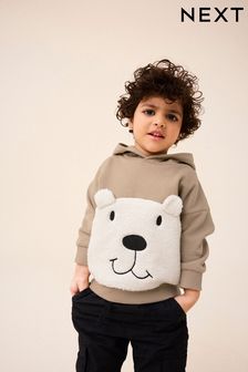 Stone Borg Bear 100% Cotton Hoodie (3mths-7yrs) (N96225) | ￥2,920 - ￥3,690