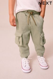 Boys Cream Plain Cotton Joggers Next Oman