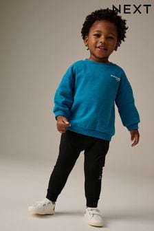 Petrolblau/Schwarz - Utility Sweatshirt And Super Skinny Joggers Set (3mths-7yrs) (N96313) | 22 € - 28 €