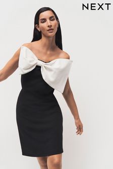 Black Bow Bandeau Mini Dress (N96439) | NT$1,560
