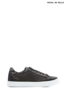 黑色 - Moda In Pelle 白色綁帶圓頭運動鞋 (N96458) | NT$2,800
