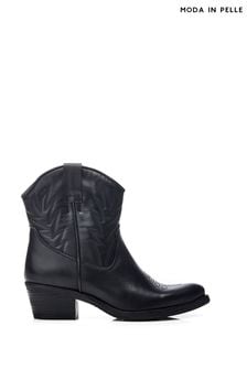 Moda in Pelle Bettsie Ankle Western White Boots (N96506) | OMR72