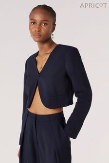Apricot Blue Open Angled Cropped Jacket (N96509) | €50