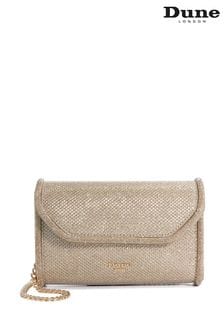 Dune London Gold Bellini Border Foldover Clutch Bag (N96545) | $111