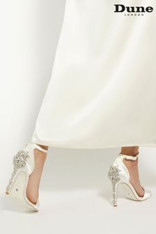 Dune London White Meridians Bridal Star Heel Sandals (N96656) | $334