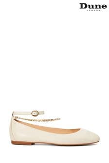 乳白色 - Dune London Halles腳踝鏈條裝飾平底鞋 (N96684) | NT$3,500