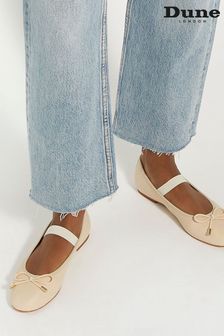乳白色 - Dune London Helenas彈力鞋底鬆緊平底鞋 (N96704) | NT$3,970