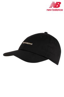 New Balance Black 6-Panel Linear Logo Hat (N96752) | $55