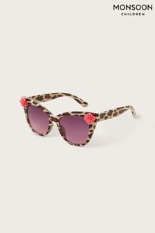 Monsoon Brown Leopard Print Sunglasses With Case (N97144) | 106 SAR