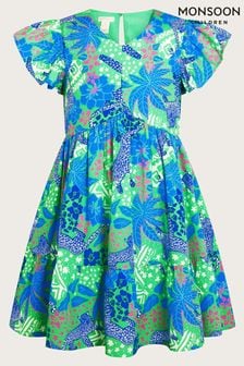 Monsoon Green Jungle Jaguar Dress (N97167) | €33 - €38