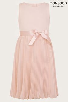 Monsoon Pink Sally Scuba Pleated Dress (N97197) | $67 - $73