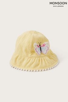 Monsoon Yellow Baby Butterfly Bucket Hat (N97198) | HK$113