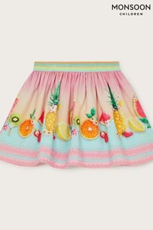 Monsoon Fruit Embroidered Ombre Skirt
